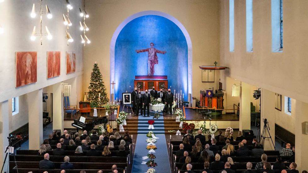Begravning för Hans-Erik Dyvik Husby.