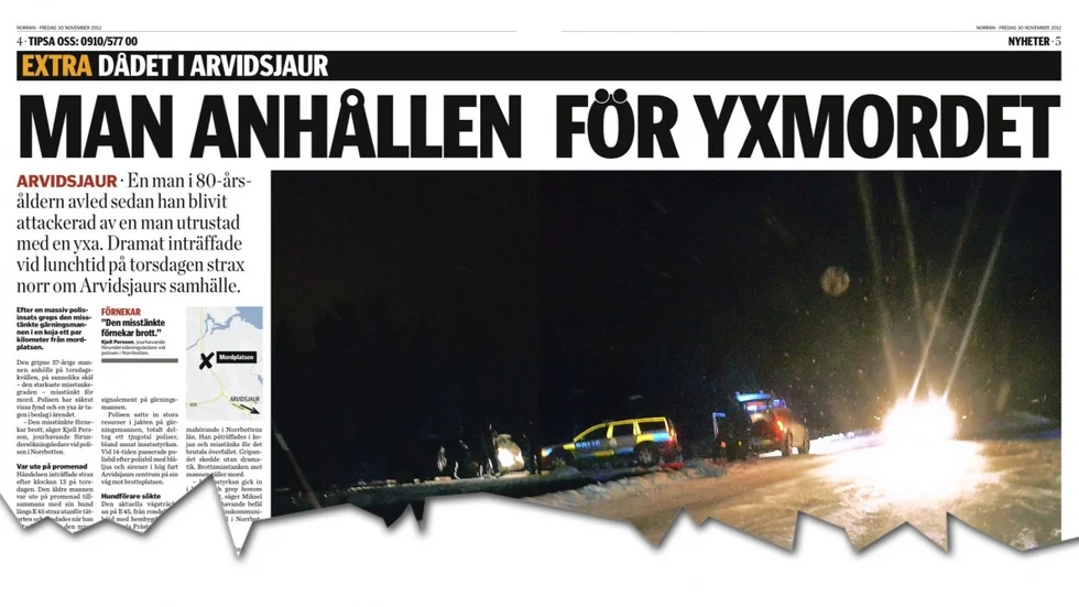 Urklipp från Norran den 30 november 2012.