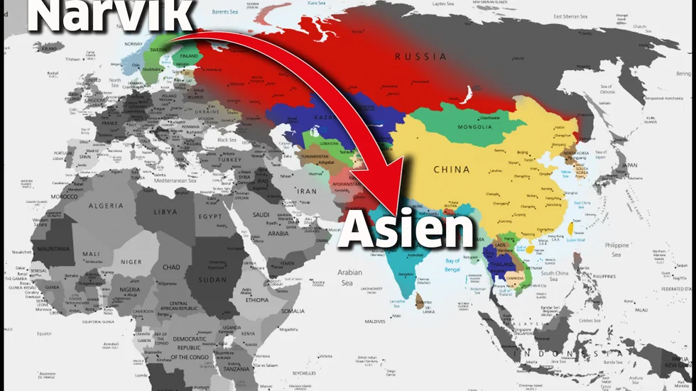 Järnvägsprojektet kan på längre sikt komma att förbinda Narvik med Asien.
