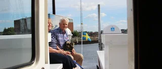 De var ensamma på båtlinjens premiärtur