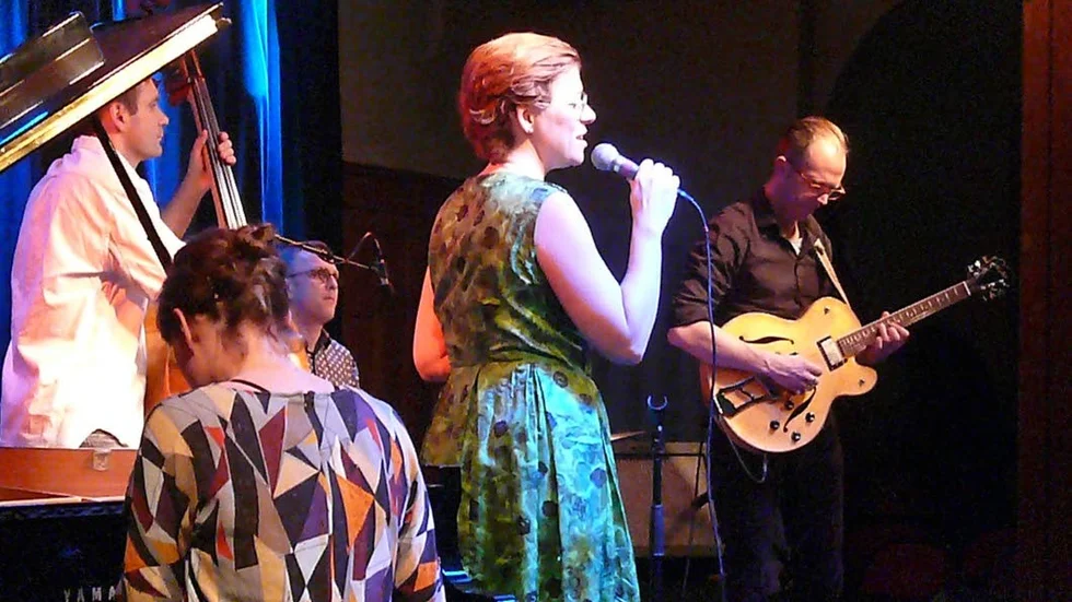 Jazz. Lina Nyberg quintet från en konsert på Crescendo för några år sedan.