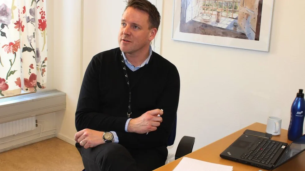 Rekrytera. Pär Lyckbring, on sitemanager på Manpower i Finspång, var på plats på jobbmässan för att försöka hitta personal.