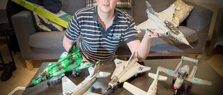 Legofantasten Stefan bygger skalenliga kopior av svenska militärplan
