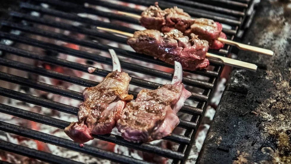 En grillning ledde till en utryckning på söndagskvällen.