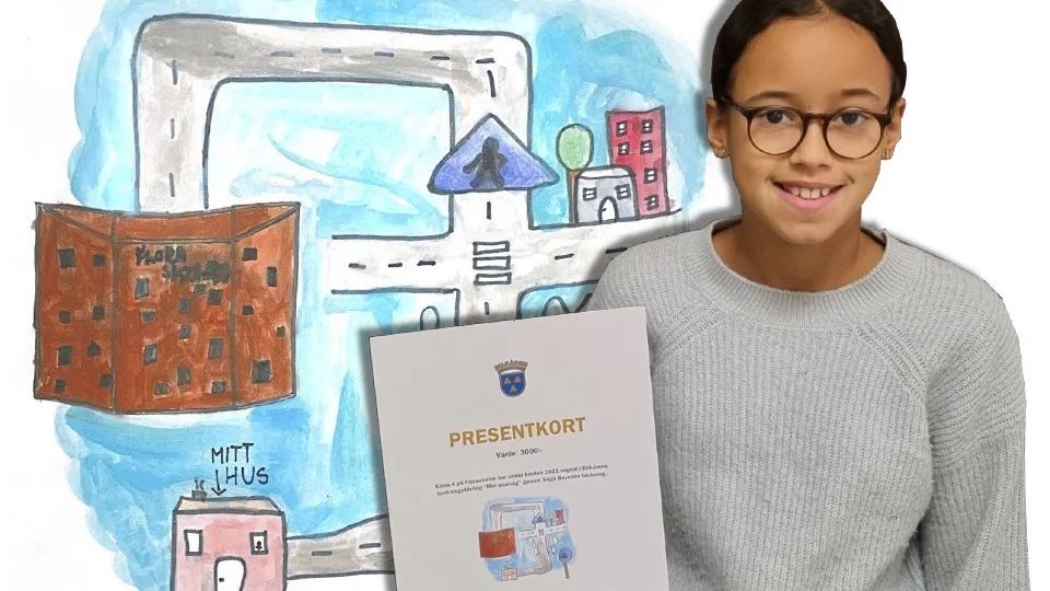 Saga Beyene vann Bilkårens rikstäckande teckningstävling.