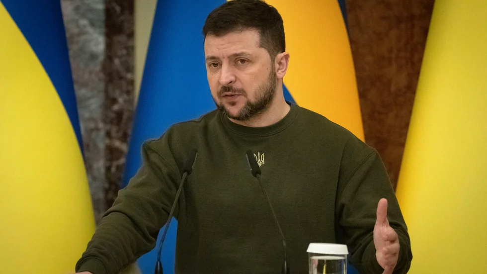 President Volodymyr Zelenskyj säger att om Ukraina avträdde någon del av sitt land skulle Ryssland bara fortsätta att komma tillbaka. Arkivbild.