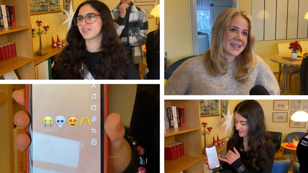 Ungdomar om emojis.