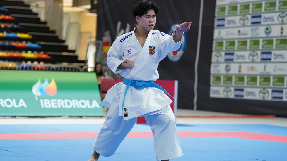 Anthony Vu tog hem femteplatsen på Senior EM i karate. 