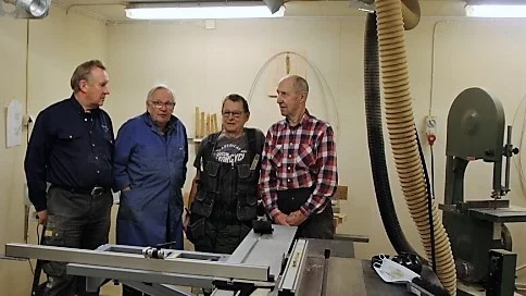 Snickare i Överkalix. Från vänster: Uno Öhrling, Ove Henriksson, Ville Hedman, Ivan Andersson.