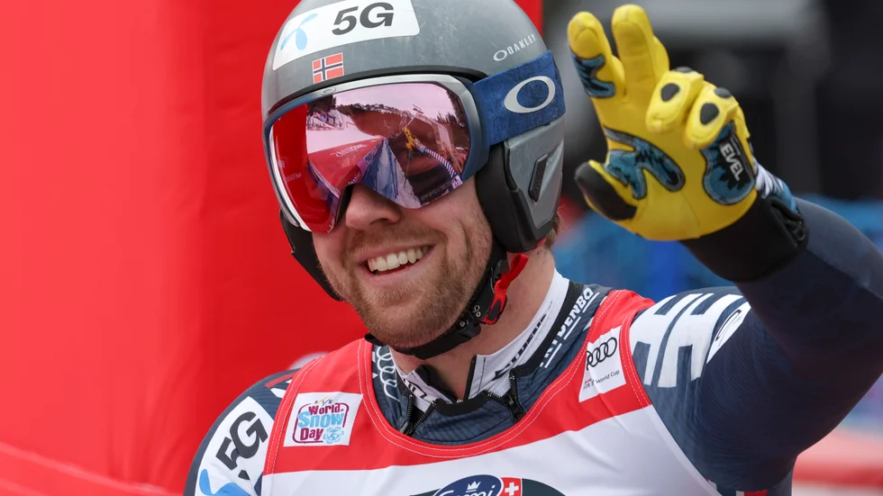 Aleksander Aamodt Kilde vann störtloppet i Wengen.
