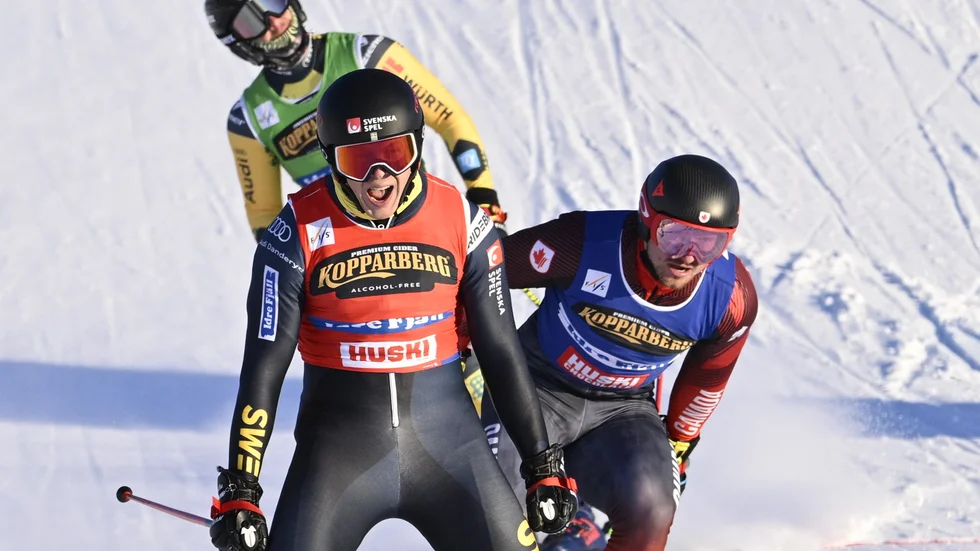David Mobärg, längst fram, och Erik Mobärg, längst bak, nådde båda pallen i Idre.