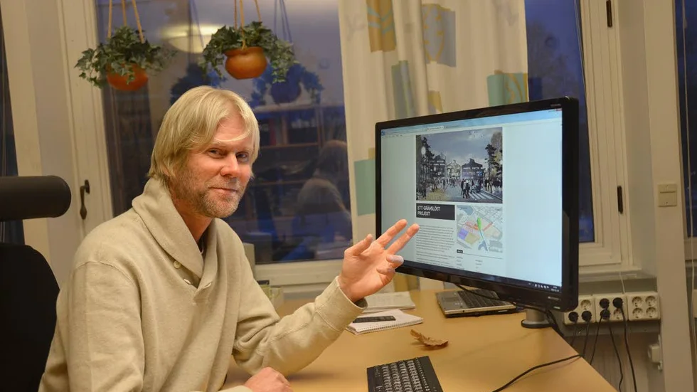 PLANERINGSCHEF. Så här ska det bli Göran Wigren som följt projektet från start visar.