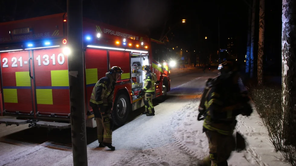 Under fredagskvällen inkom larm om brand på S:t Olofsgatan. 