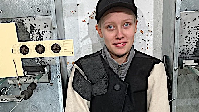 Melissa Södergran från Södra Trögd kom tia i riksfinalen i Skyttiaden, efter flera segrar på vägen dit, med ett stabilt skytte.