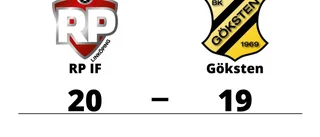 Göksten föll borta mot RP IF