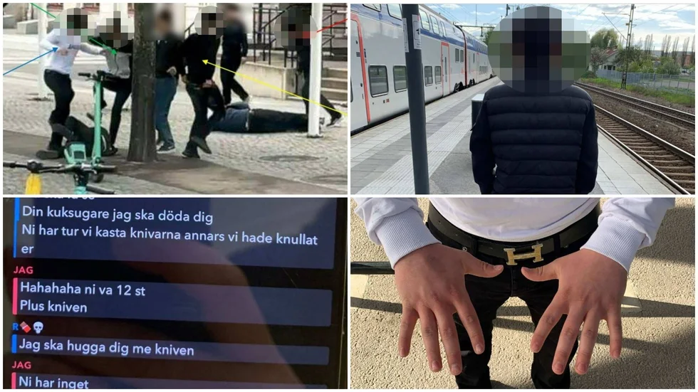 Övervakningskameror fångade misshandeln vid Resecentrum i Norrköping och polisen fotograferade de misstänkta innan de hann lämna staden. Efteråt hånade grupperna varandra i olika chattar. 