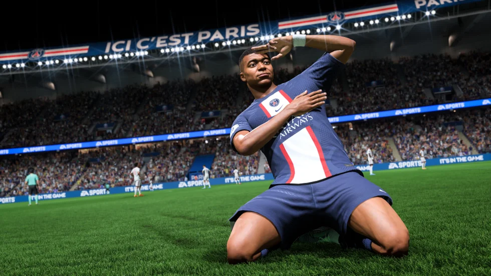 Kylian Mbappé i "Fifa 23". Pressbild.