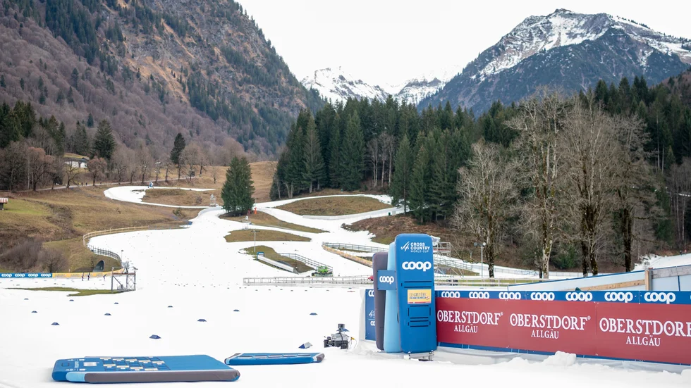 Det var 16 grader varmt i tyska Oberstdorf på måndagen.