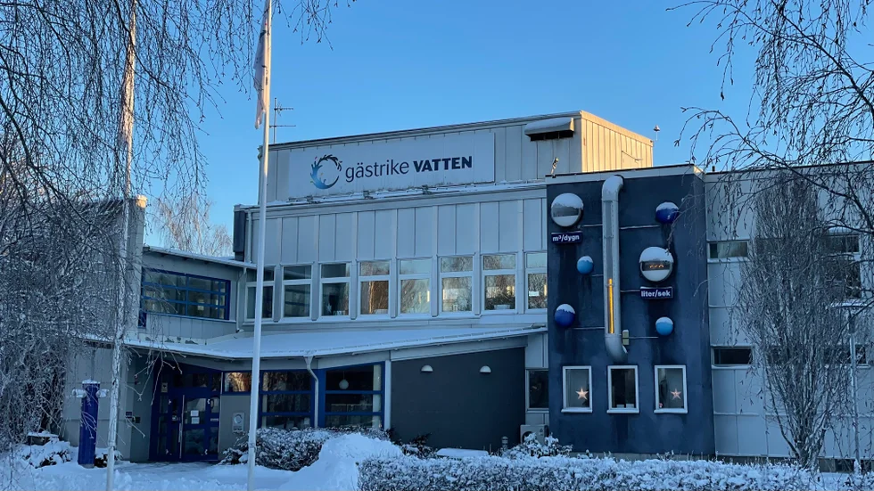 Det kommunala bolaget Gästrike Vatten ansvarar för dricksvattenförsörjningen i både Gävle och Älvkarleby. Bilden tagen på självaste julafton 2022. 