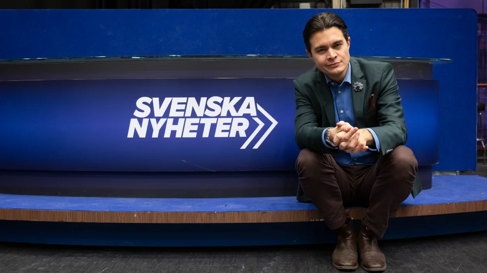 Skribenten gillar tv-programmet "Svenska nyheter" men tycker att satiren om Svenska kyrkan var en aning missvisande. På bilden programledaren Messiah Hallberg.
