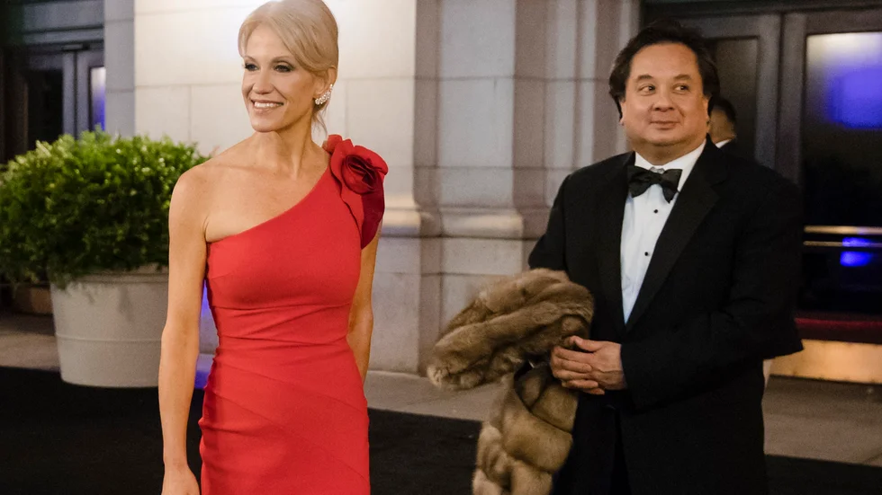 Kellyanne Conway och hennes make George Conway meddelar att de skiljer sig. Arkivbild.