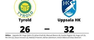 Seger för Uppsala HK i tidiga seriefinalen mot Tyrold
