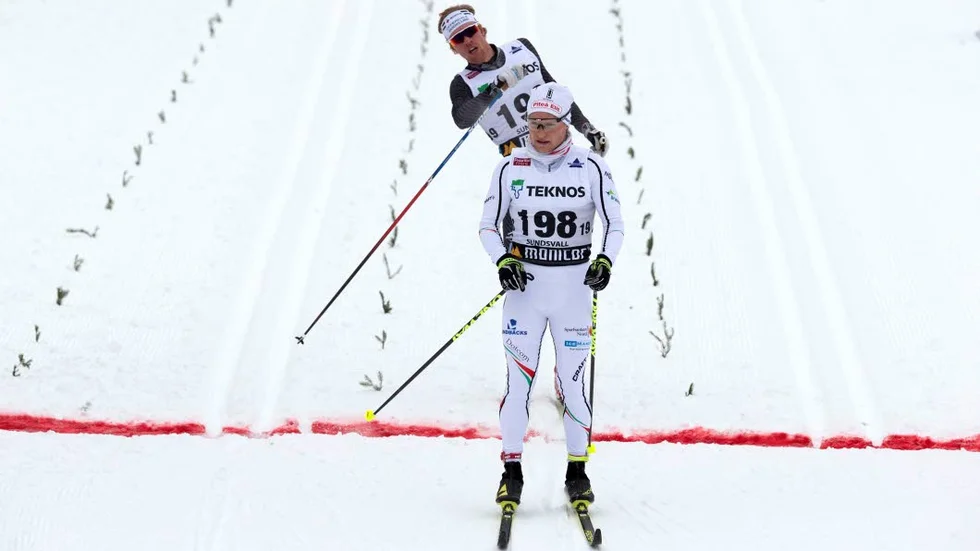 Björn Sandström var sista åkare för Piteå Elit och åkte in på en åttonde plats.