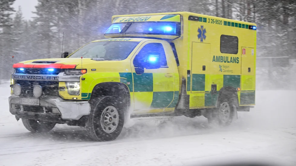 Den äldre kvinnan fördes till sjukhus efter att ha blivit påkörd av en traktor. Arkivbild. 




