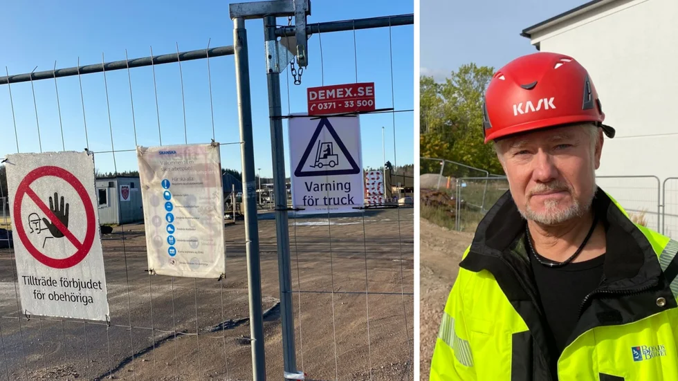 Grusplanen vid förskolan och lekplatsen Skeppet har stängslats in. Micael Åkerman på Bostadsbolaget berättar varför.
