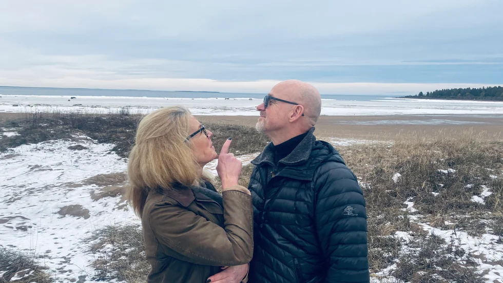 "Anläggningen är en kittlande stor verksamhet att få tag i. Vi har drivit stora anläggningar förr", säger Catharina Kimby, 54. På bilden syns även sambon Anders Nordberg.