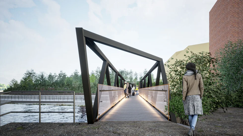 Så här ska den nya Dragsbron se ut. Vid årsskiftet 2023/2024 ska den förhoppningsvis vara på plats.