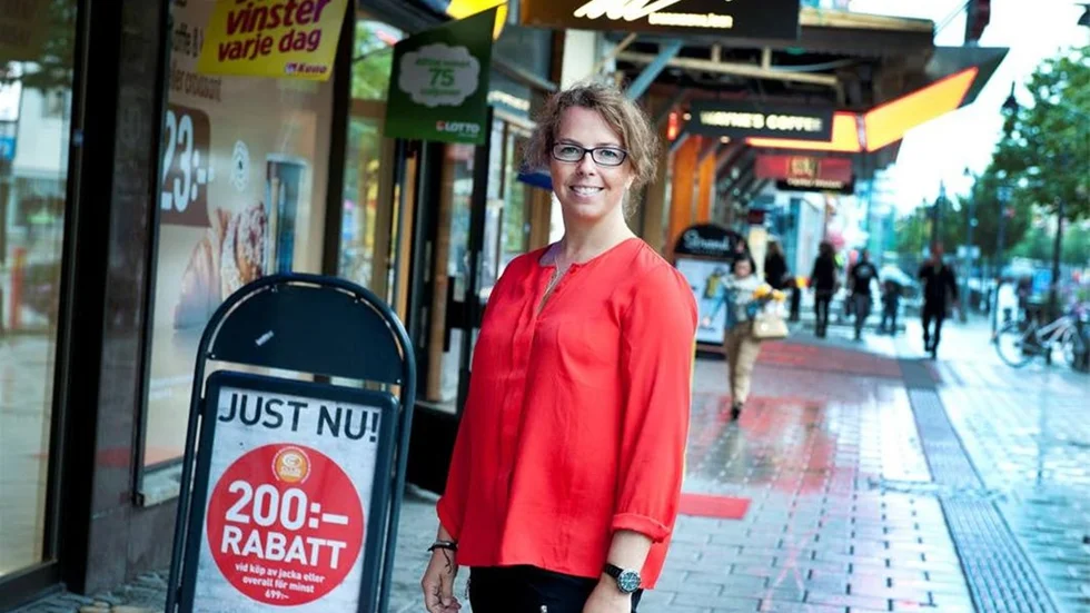Marlene Bolstad, affärsutvecklare på Visit Luleå AB, gläds över fina siffror för handeln i Luleå.