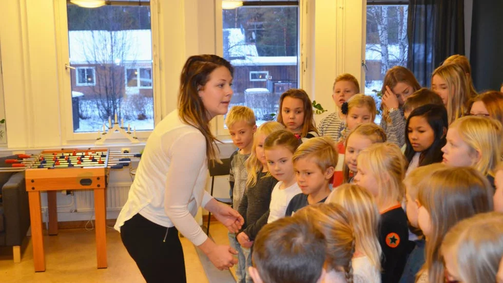 ALLA ÅLDRAR. Allt mellan förstaklassare till niondeklassarna deltar i den frivilliga kören på Norrskenet.