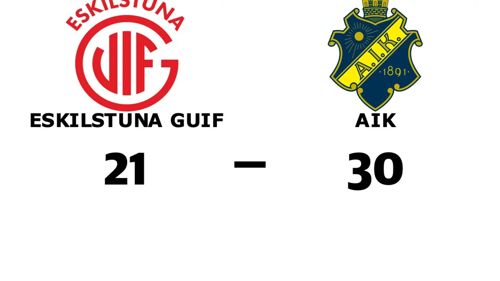 Eskilstuna Guif förlorade mot AIK
