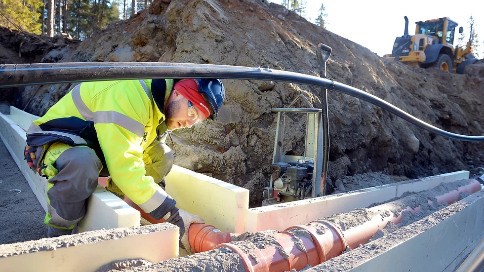 Avlopp. VA-nätet växer då det byggs för fullt i Skellefteå just nu. Samtidigt behöver många gamla rör bytas. Arkivbild. Foto: Yvonne Rönngren.
