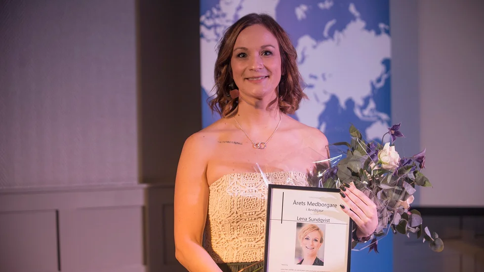 Årets medborgare. Kommentatorprofilen Lena Sundqvist premierades med utmärkelsen årets medborgare vid Arvidsjaurgalan i lördags. ”Det är jättestort för mig”, säger hon.