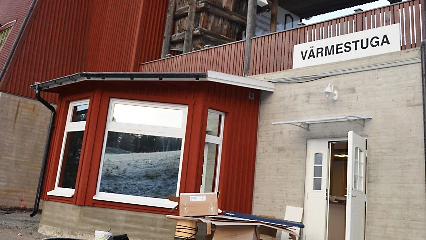 Här pågår ombyggnad. Laven blir liftstation efter 1 december. Foto: Britta Stenberg