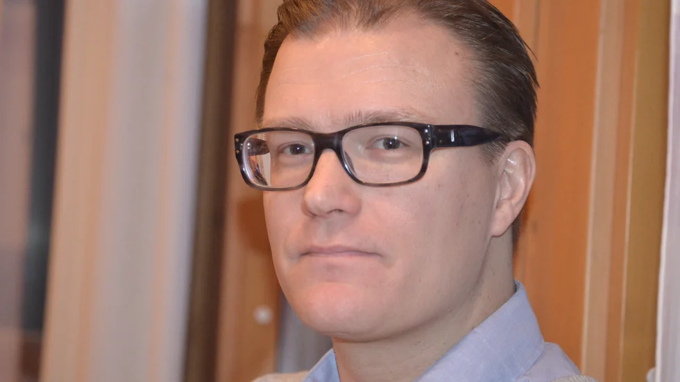 Ny kommunstyrelseledamot. Andreas Nouttaniemi som värnar om vården.