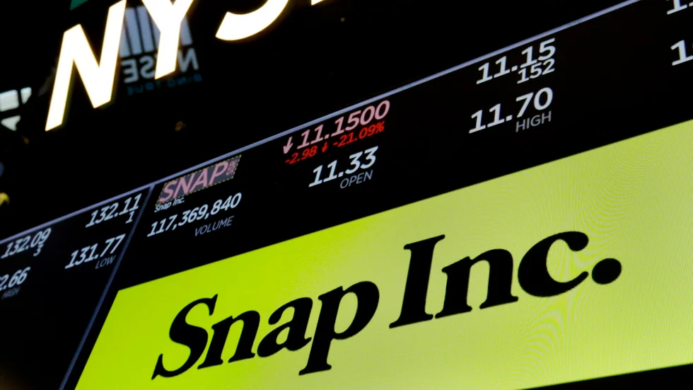 Det sociala nätverket Snap åker jojo på New York-börsen och rusar uppåt efter torsdagens kurskollaps tillsammans med Facebook-ägaren Meta Platforms i torsdags. Arkivbild.