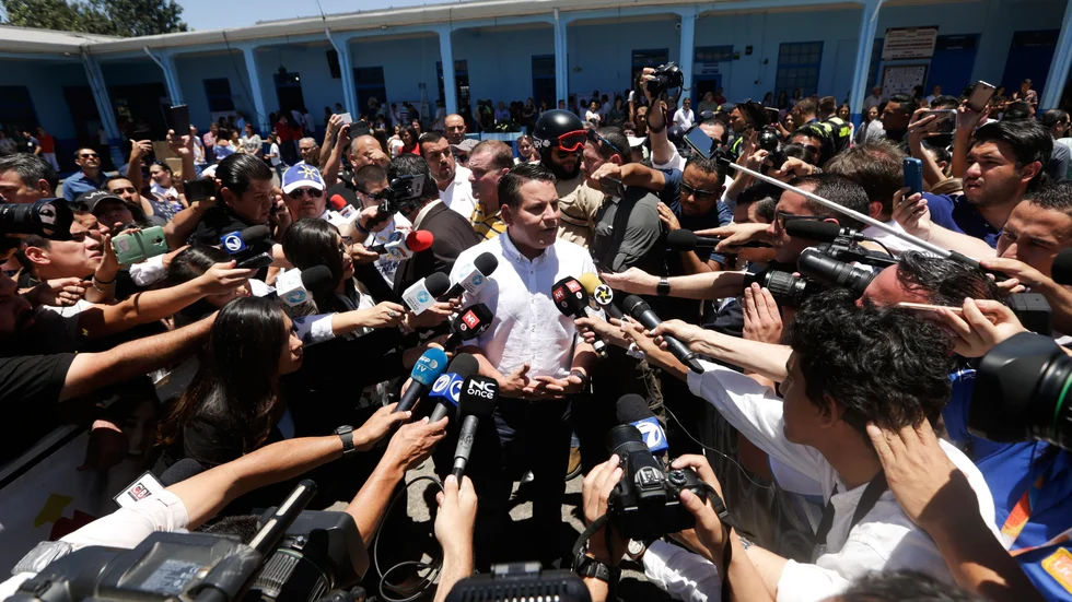 Fabricio Alvarado är en av kandidaterna när det nu är dags för presidentval i Costa Rica. Här syns han på ett foto från valet 2018. Arkivbild.