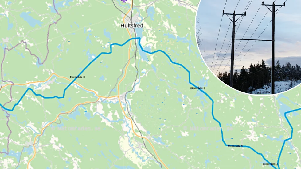 Gränsen mellan elområde 3 och 4 går genom Hultsfreds kommun, vilket innebär att elpriset ofta är högre i den södra kommundelen.