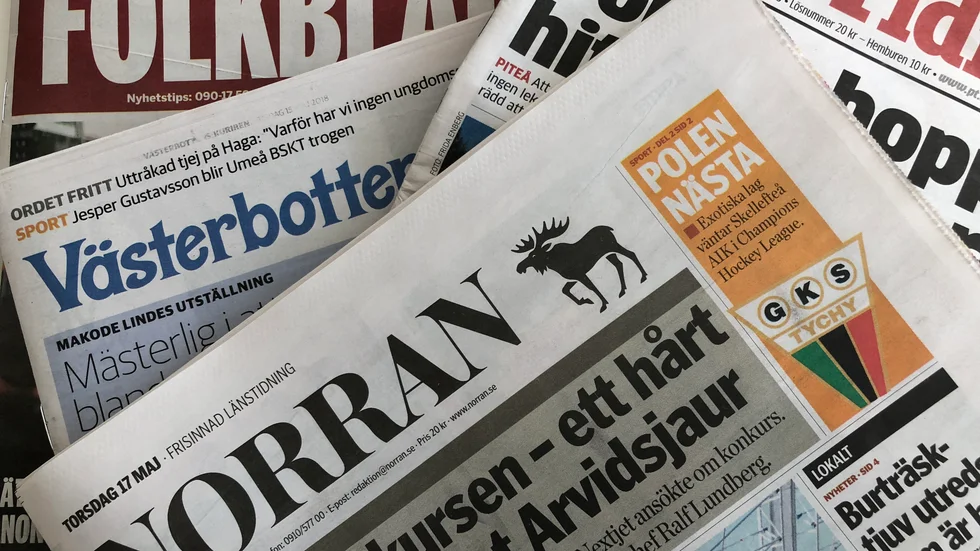 I Sverige är momsen på tryckta tidningar sex procent.