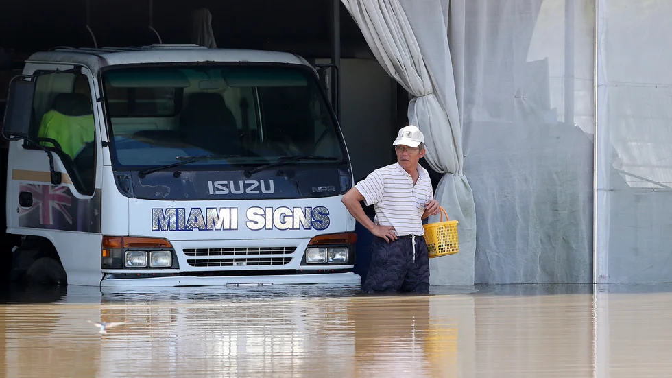 Översvämningar i Logan, söder om Brisbane.