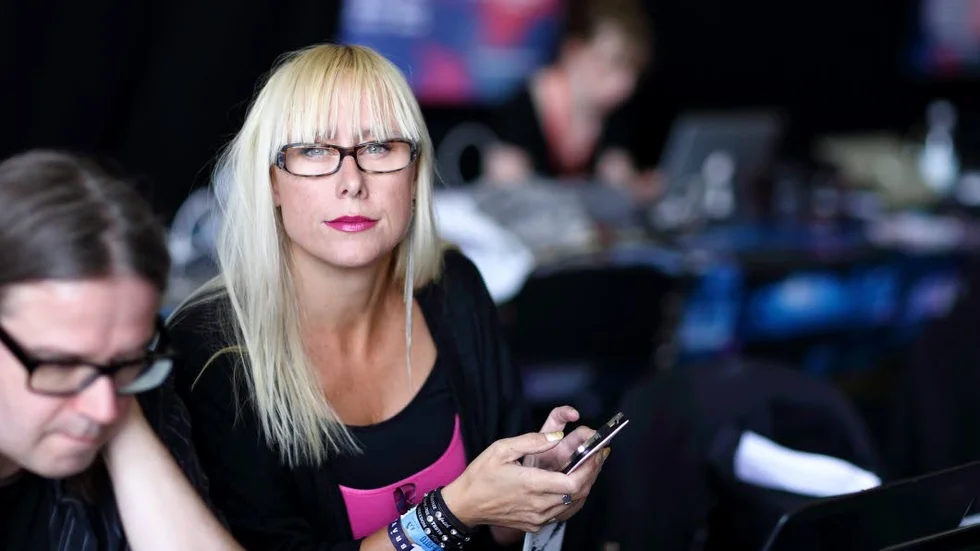 Blir projektledare. Sandra Wall i pressrummet på Bråvallafestivalen. Nu blir hon projektledare för kommunens satsning på Musikhuvudstad 20120.