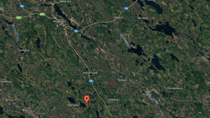 Branden ska ha uppståt i Skatträsk söder om Arvidsjaur.