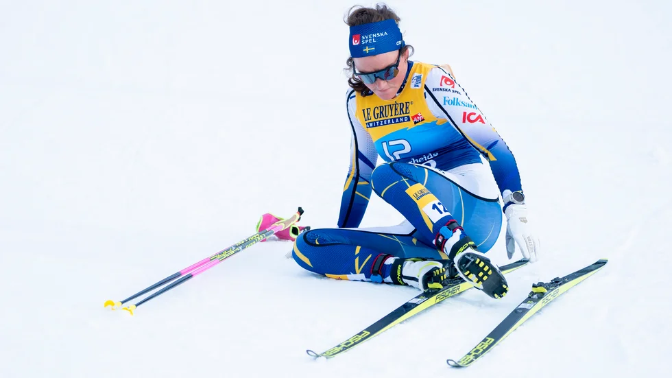 Moa Lundgren under sprintfinalen i Tour de Ski i Lenzerheide den 28 december. Arkivbild.