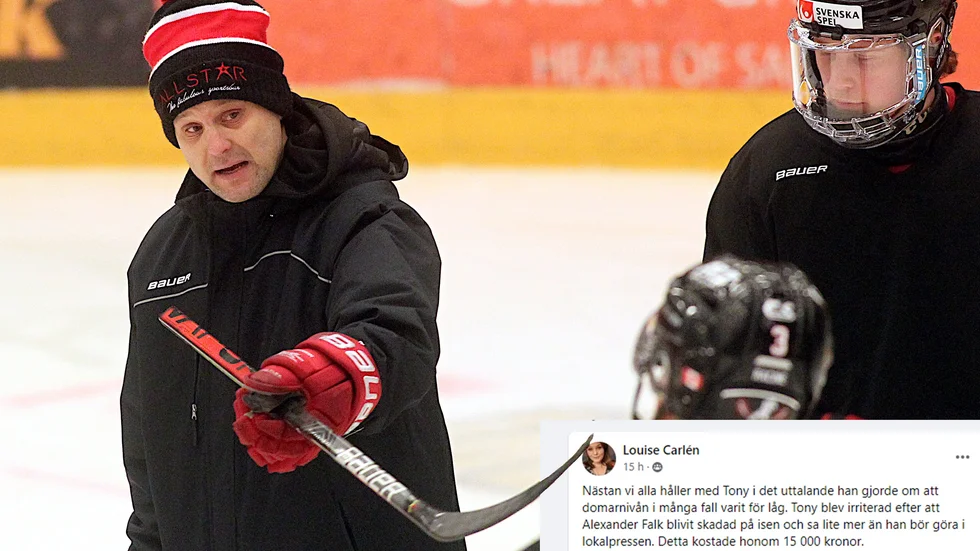Tony Zabel uppskattar fansens stöd efter böterna från hockeyallsvenskan. Nu har de startat en insamling för att tränaren.