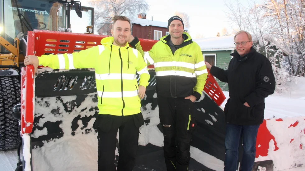 Ludwig Nilsson, chaufför hos Johan Lindbergs Last & Planering, Nisse Nilsson, Henry Nilssons Åkeri  och Lars Eriksson, Norsjöfrakt.