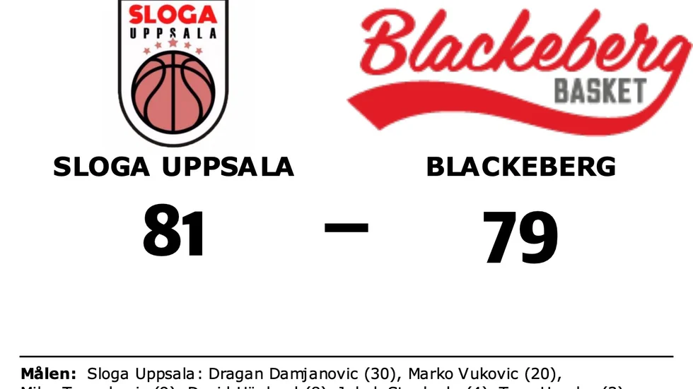 Sloga Uppsala vann mot KFUM Blackeberg