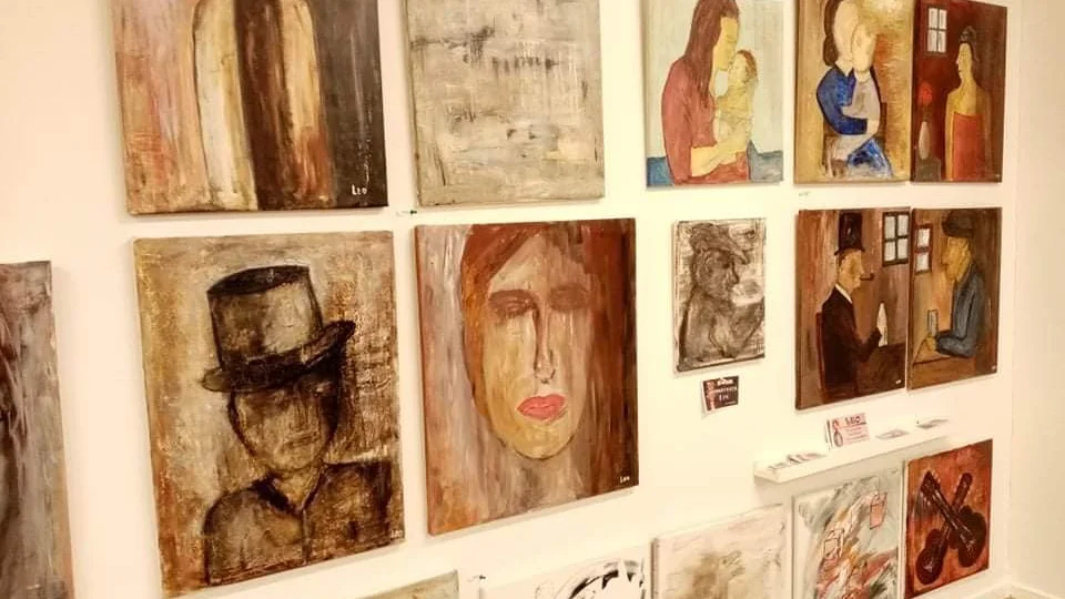 Bild från galleriets nuvarande utställning. 